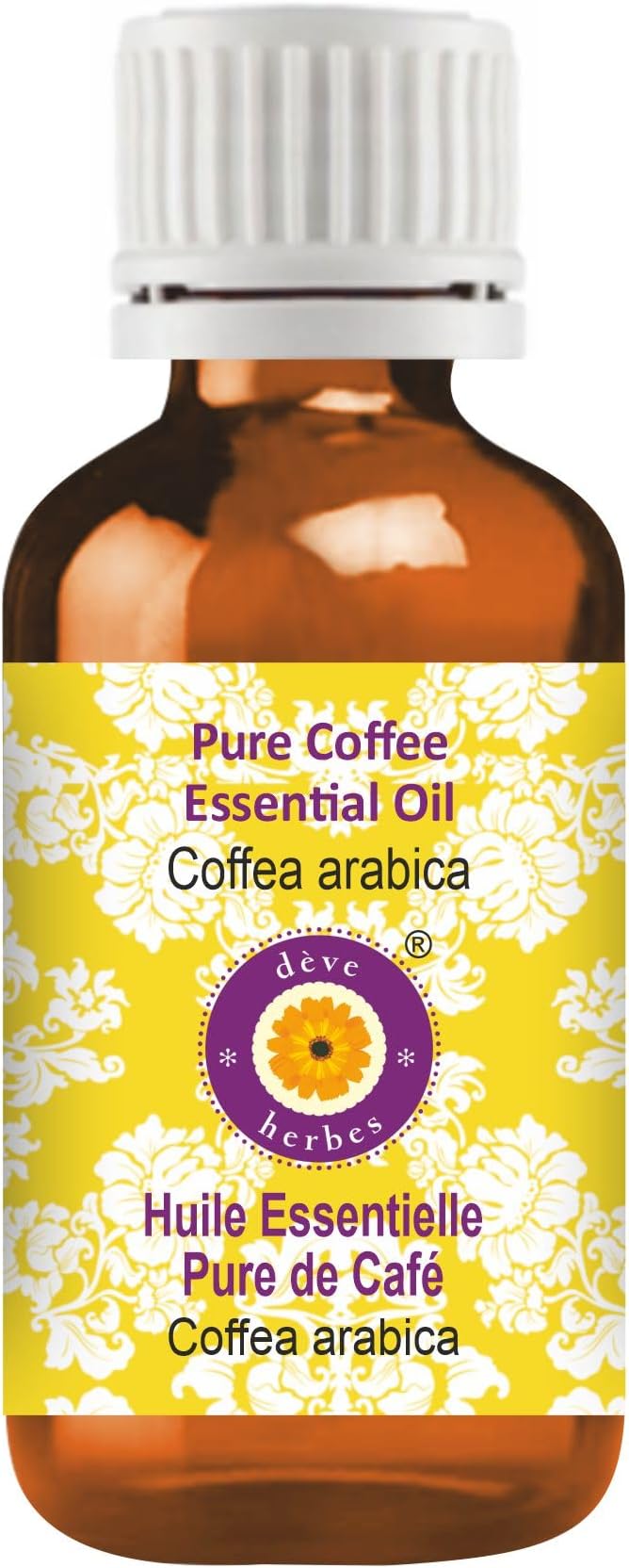 dève herbes Coffee Essential Oil (Coffea Arabica) Pure | Non-Sticky | Non-Greasy | Lightweight | Men & Women | All Skin Types | Steam Distilled 5ml (0.16 oz)