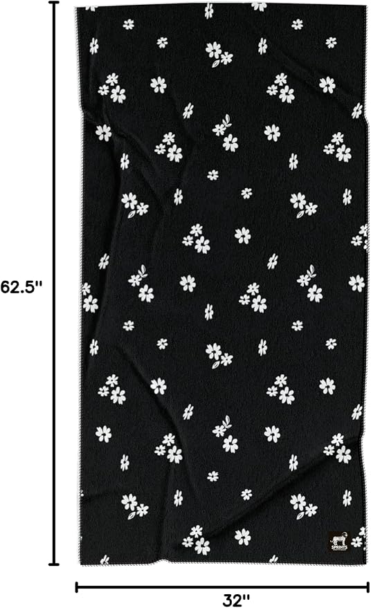 Sprints Athletic Running Towel, Full-Sized, Car Seat Cover - Performance Microfiber (Florid Declamation)