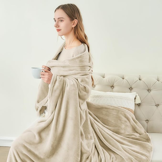 BEDELITE Fleece Blanket Soft Plush Throw for Couch Linen 50"x70" | Ultra Soft Fleece, Plush Microfiber, Lightweight Warmth, All Season Comfort, Fade Resistant, Machine Washable, Couch Sofa Bed
