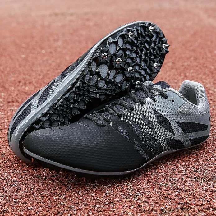 Men Women Kids Track and Field Shoes Professional 8 Spikes Running Racing Sneakers Breathable Lightweight Sprinting Shoes