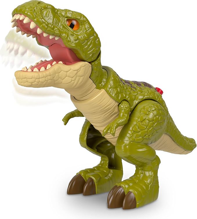 Fisher-Price Imaginext Jurassic World Rebirth Playset, T. tex Toy Gift Pack with 3-inch Human Action Figure, 2 Dinosaurs & Accessories