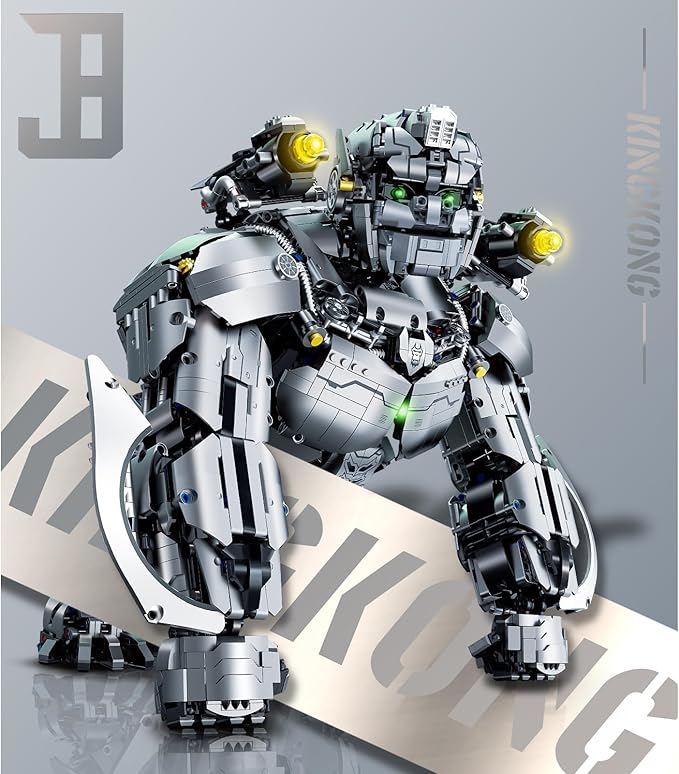 Transforming Robot Building Set for Adult, King Kong Robot Building Kit with Green Lignt, Transforming Toys for Boys. 4160pcs