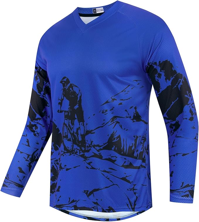 Youth Dirt Bike Jersey Kids Motocross Shirts for Boys Off Roading Long Sleeve Cycling Jerseys Childs Mountain Bicycle Shirt