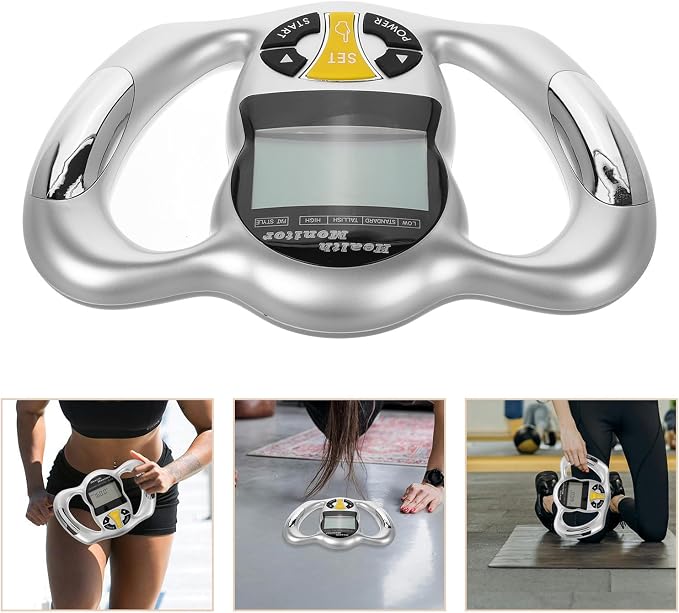 Holibanna Handheld Body Fat Analyzer Digital Body Fat Measurement Device with Bmi Calculator for Fitness and Personal Health Tracking