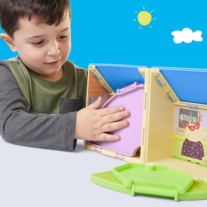 Peppa Pig Peppa's Pop-Open Playgroup Playset with Figure, Preschool Toys for Girls and Boys, Kids, Ages 3+