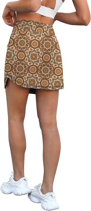 LouKeith Golf Skirts for Women Tennis Skirt with Zipper Pockets High Waisted Running Casual Athletic Skorts Built-in Shorts