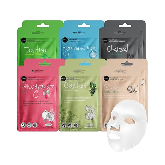 Celavi Essence Facial Face Mask K-Beauty Skincare Korea Skin Care Moisturizing (2 of each) C Set
