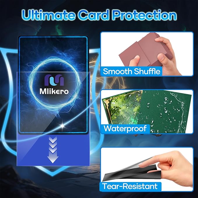 Mlikero 1200 Count Card Sleeves, Matte Magic Card Sleeves, Smooth Shuffle & Tear Resistant, Fit for MTG, TCG, CCG (12 Colors)