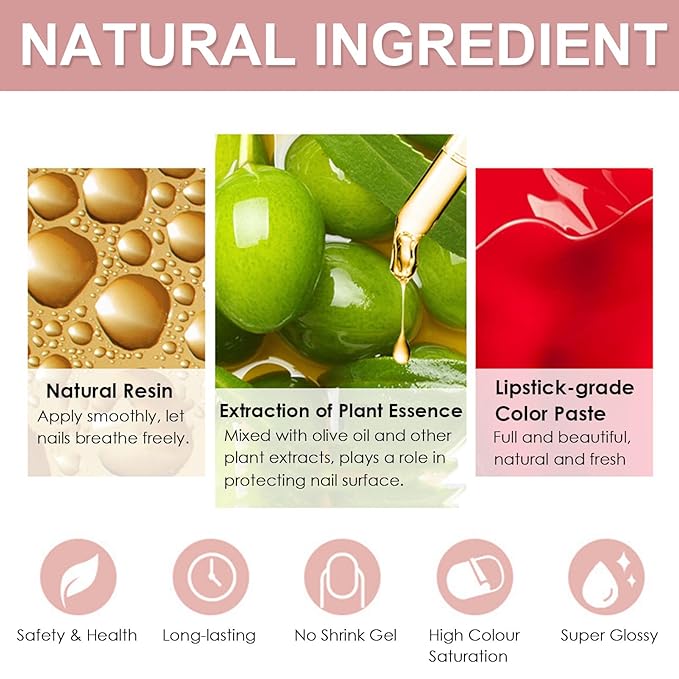 NovaCharm Nude Nail Polish - French Nude Nail Polish - Air Dry Quick Dry Long-Lasting Nail Varnish - Chip Resistant Nail Lacquer Easy Apply - Fingernail Polish Nail Art Polish for Women Manicure DIY