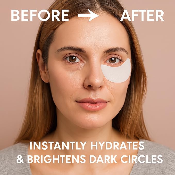 Micro Eye Patches, Deeply Hydrating Anti-Wrinkle Patches, Contains Hyaluronic Acid and Collagen for Dark Circles, Smooth Application Forehead & Smile Line Patches for Women (2)