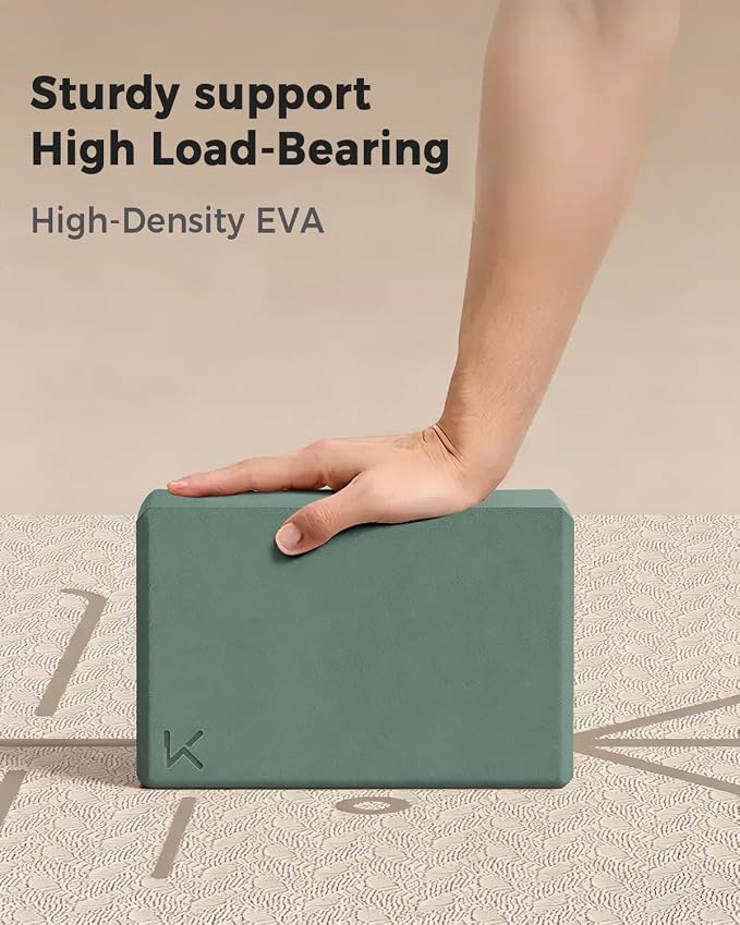 KEEP Yoga Block, High-Density EVA Foam 2 Pack Yoga Block with Non-Slip Textured Surface, Supportive, Lightweight - Ideal for Yoga