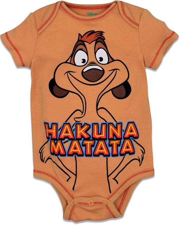 Disney Baby 5 Pack Bodysuits Newborn to Infant Sizes (Newborn - 24 Months)