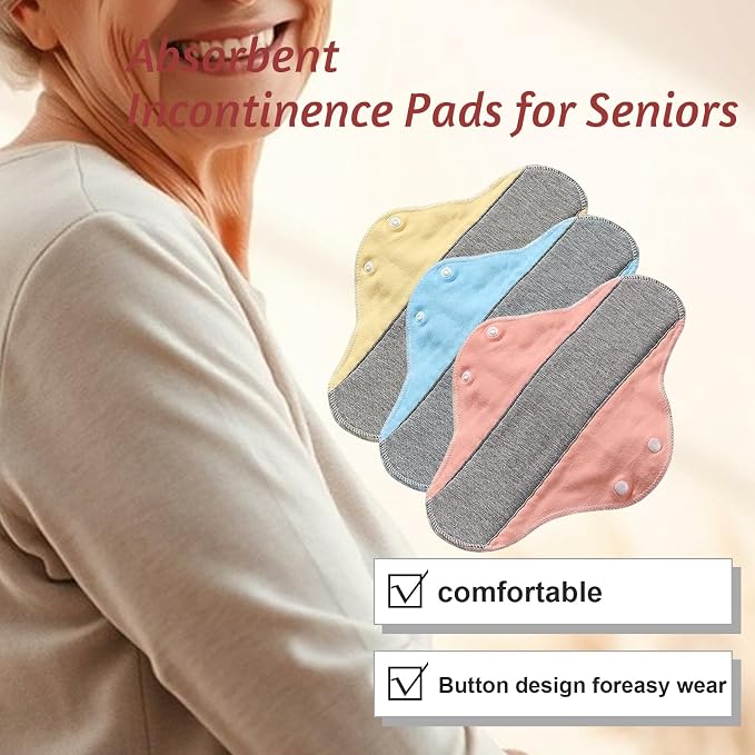 Washable Menstrual Pads – Reusable | Versatile pads for women，Breathable，Leakproof Design，Reusable & Washable