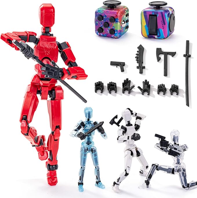 T13 Action Figure Set - 4PCS Titan 13 Action Figures - 3D Printed Toys - Fun and Educational