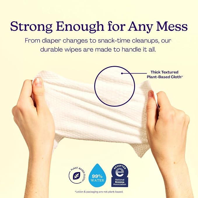 Hello Bello Premium Wipes, Designed for Sensitive Skin with Chamomile & Aloe Extracts, Playful Sketches (18 Resealable Packets = 1080 Total Wipes)