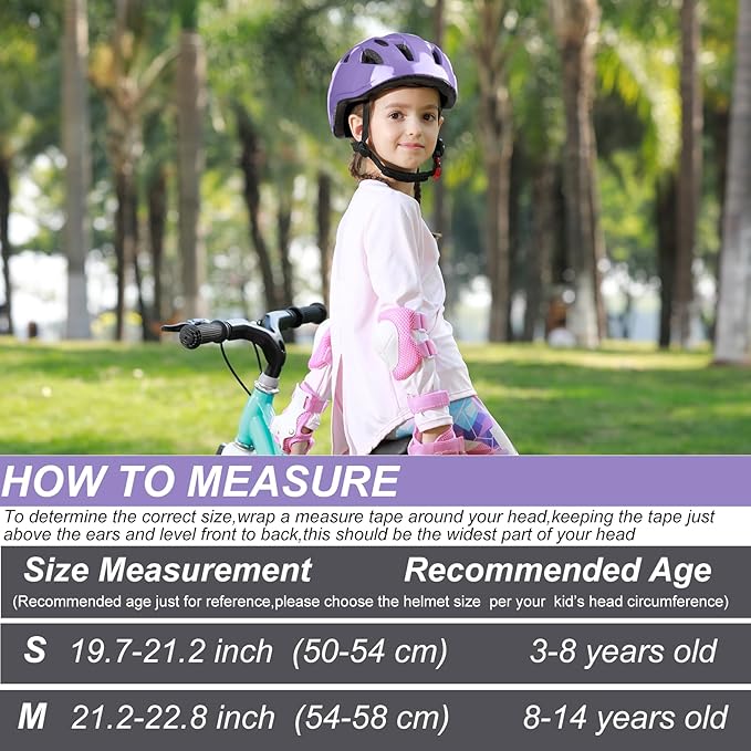 Kids Bike Helmet,2 Sizes Adjustable for Youth Child Boys & Girls Ages 3-5-8-14,Ventilation and Multi-Sport for Bicycle Skate