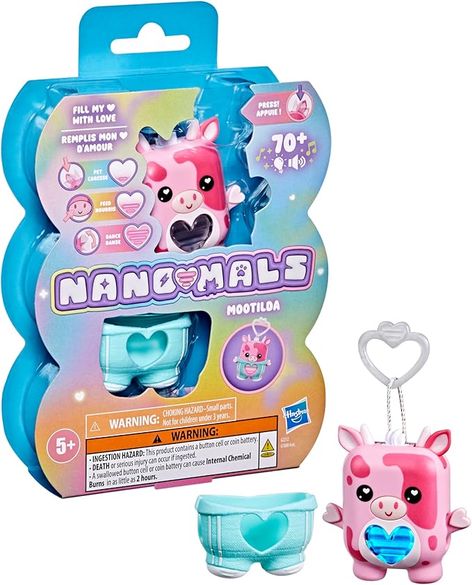 Mootilda The Pink Cow, Electronic Pet Cow Toy, 70+ Responses, Interactive Fidget Toys for Girls & Boys Ages 5+