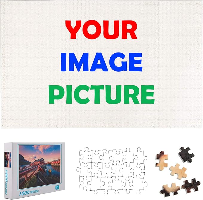 Custom Puzzle from Photo Custom Jigsaw Puzzle Unique Birthday Present Suitable for Children Family and Friends Personalized Puzzle-Multi Size (1500piece-Wooden)
