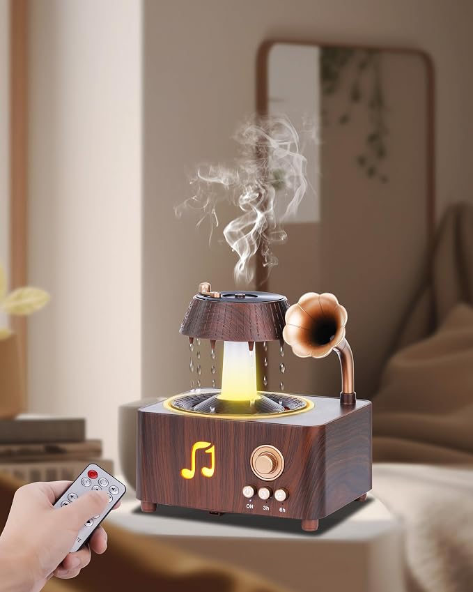 Essential Oil Diffuser, 250ml Cool Mist Rain Design | 7-Color Led, 20db Quiet, Ideal For Home, Office, Or Yoga. Compatible With All Pure Essential Oils And Fragrances