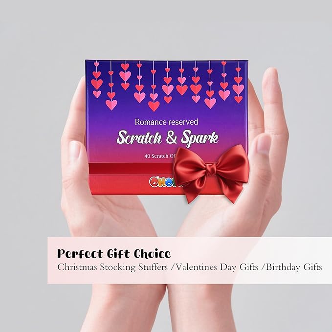 OHOME 40 Scratch Off Date Card for Women Men,Couples Gifts for Boyfriend Girlfriend | Gifts for Wedding Engagement,Bridal Shower,Birthday - Stocking Stuffers for Adults