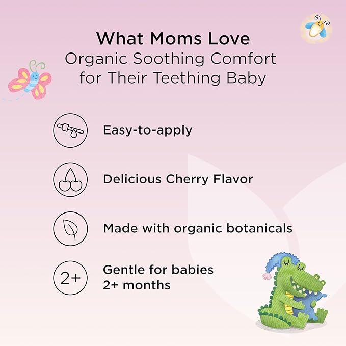 Hyland's Baby Drops Day & Night Combo Pack - 1 oz, 2-Count, Organic Cherry Flavor - Daytime and Nighttime Oral Discomfort Drops for Teething Babies