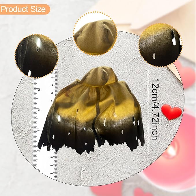 1/12 Action Figure Clothes, Miniature Clothing Cape Men Women, Mini, Dress up Figure Accessories, Doll Clothes for 6 inch, Desert Yellow