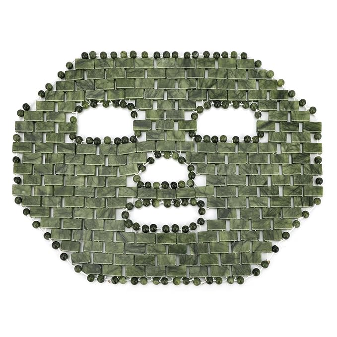 gemshan Jade Mask,100% Natural Stone Facial Mask for SPA Skincare Beauty Tools for Puffy Eyes Dark Circles