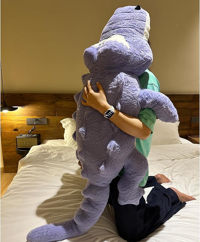Hofun4U Alligator Plush Pillow, 67 inch Alligator Stuffed Animal, Home Decoration Christmas Valentine’s Birthday Gift for Boys Girls Adults Kids(Blue/Purple)