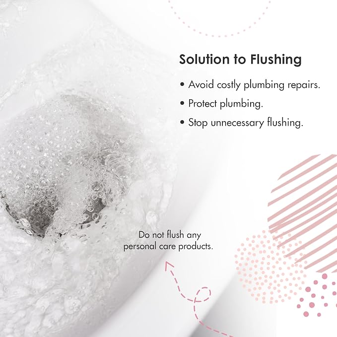 Scensibles Bathroom Dispenser for Menstrual Care Disposal - Bag Dispenser and Refill Boxes - for Tampons, Pads, Other Disposable Hygiene Products (White)
