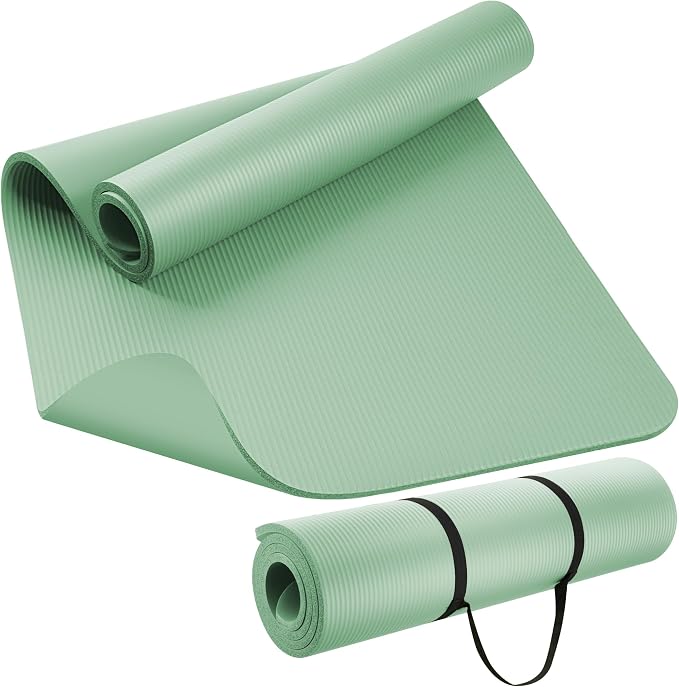 KEEP Extra Thick NBR Yoga Mat for Women & Men, 15mm Thick, 72”x32” Large Exercise Mat with Non-Slip Workout Mat for Yoga, Pilates, Stretching, Meditation – Wide & Cushioned Fitness Mat