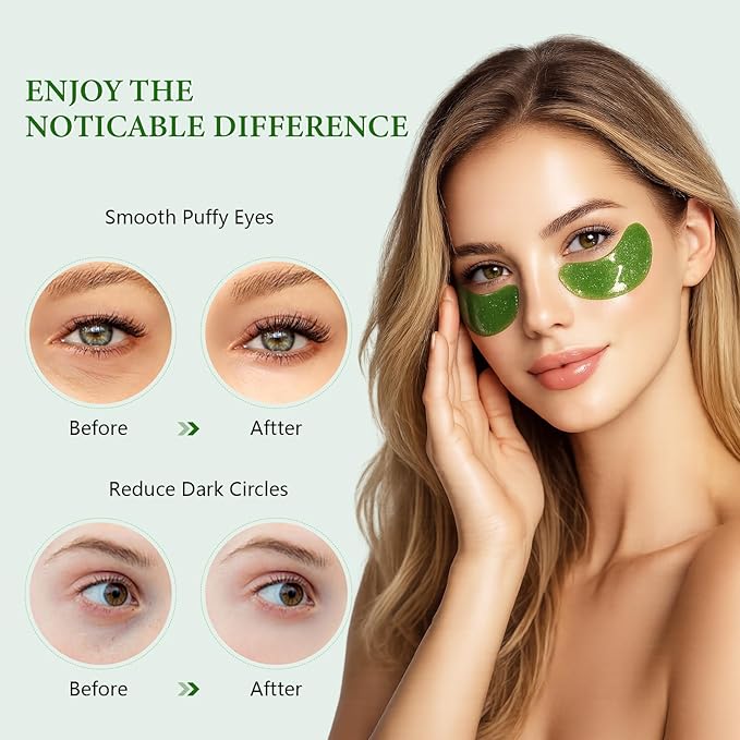 Under Eye Patches, 30 Pairs Aloe Vera Eye Mask for Dark Circles, Puffy Eyes, Wrinkles,Skincare for Women and Men