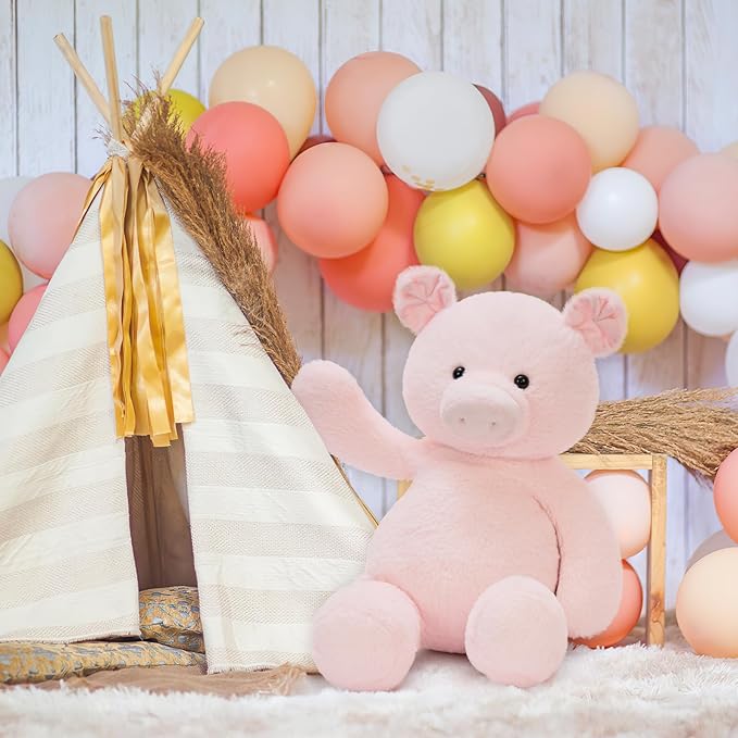 MaoGoLan 24 inch Large Pig Stuffed Animal Plush Pig Pink Stuffed Piggy Toy for Girls, Cute Piglet Plush Farm Animals Party Decorations Kids Christmas Valentine's Day Gifts