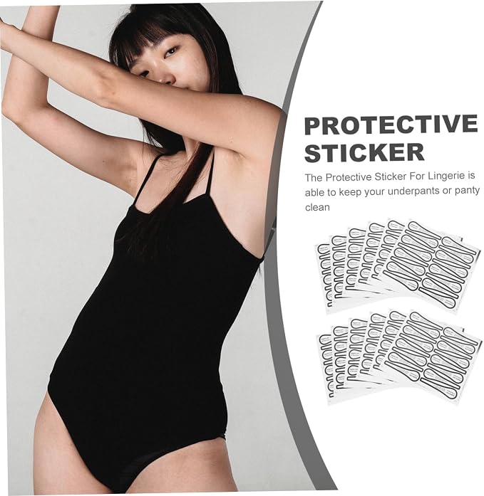100pcs Swimwear Underpant Liner Panty Liner Protective Sticker Colorful Adhesive Decals for Lingerie