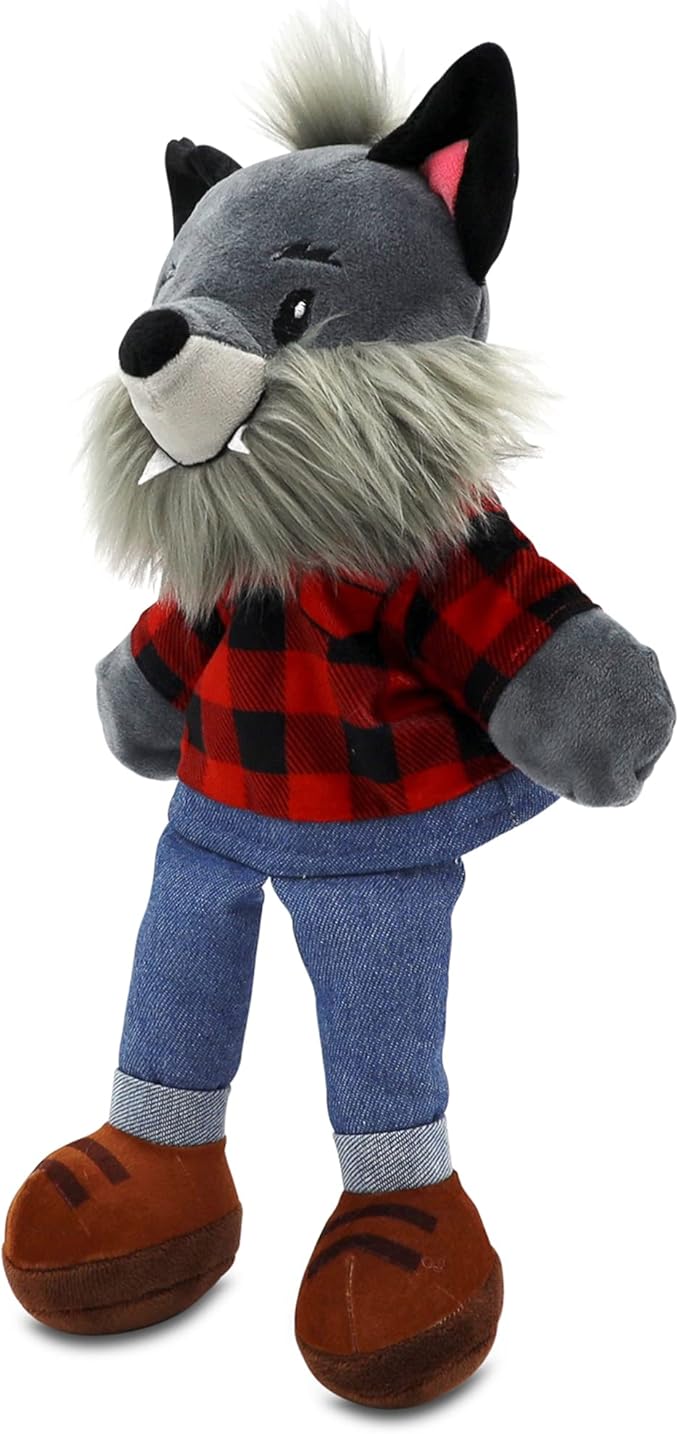 Sharewood Forest Friends Walter The Wolf Hand Puppet - Stuffed Animal for Toddlers, Kids, Teachers, Daycare & School - Perfect for Puppet Theatre and Creative Play