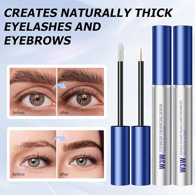 Lash and Brow Serum With 15 Plant Extracts for Longer Lashes，Eyelash and Eyebrow Growth Serum For Thicker and Fuller Lashes