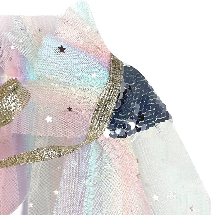 FKKFYY Rainbow Cape Cloak for Girl Princess