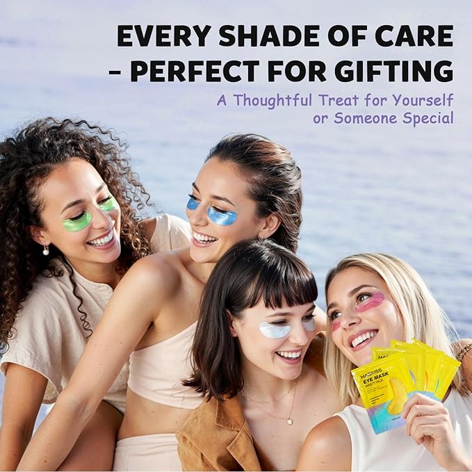 Maskiss Under Eye Patches Variety Pack (8 Pairs), Mothers Day Gifts for Mom, Eye Masks for Dark Circles Puffy Eyes With 8 Colors (1 Pairs/Color), Vegan Skin Care Gifts for Women