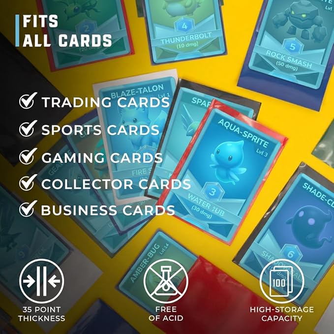 CardGuard Premium Clear Card Sleeves, 100ct – Standard Size Penny Sleeves for Pokémon, Sports Cards, Baseball, Football, and Collectible Trading Cards – Acid-Free, PVC-Free, Durable Protection