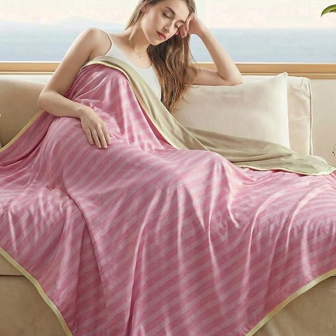 Guohaoi Cooling Blanket for Hot Sleepers and Night Sweats 50"x70" Twin Size | Arc-Chill Q-Max >0.5 Cool Fiber,100% Oeko-Tex Certified Lightweight Summer Blanket for Travel/Outdoor Ultra Cold Breathable