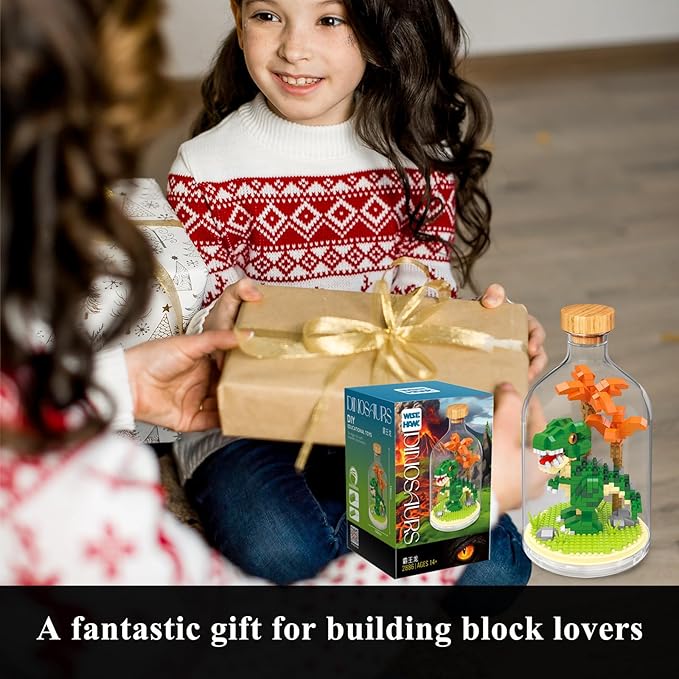 Creative Dinosaur Toy Building Set,Adult Mini Animal Friend Set,Party Favors Gift for Kids, Dinosaur Lover Office Home Decor Building Block Kits,New Year Easter Birthday Gift for Boys Girls