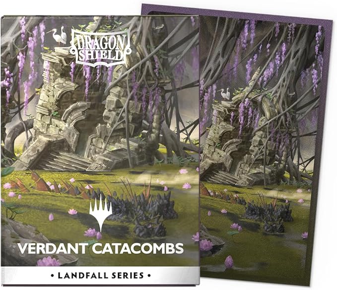 Dragon Shield | Matte Dual Art Sleeves | MTG Landfall Series | 100 CT - Smooth & Tough Premium TCG Sleeves | Compatible with Pokemon, One Piece & Magic the Gathering | Verdant Catacomb