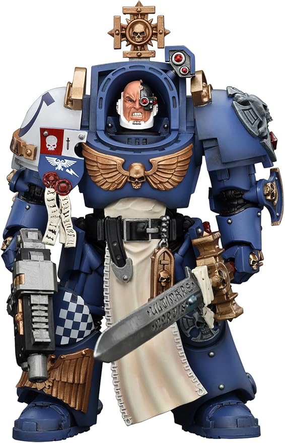 JOYTOY Warhammer 40K 1/18 Action Figures, Ultramarines Captain in Terminator Armour Perfect for Collectors & Decor, Ideal Gift for Birthdays, Christmas, Character Figure - JT4980