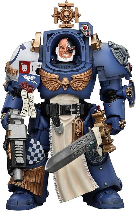 JOYTOY Warhammer 40K 1/18 Action Figures, Ultramarines Captain in Terminator Armour Perfect for Collectors & Decor, Ideal Gift for Birthdays, Christmas, Character Figure - JT4980
