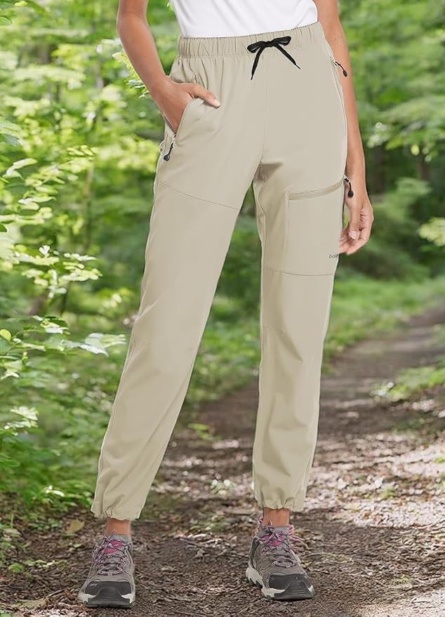baleaf Women's Hiking Pants Quick Dry Lightweight Water Resistant Elastic Waist Cargo Pants for All Seasons