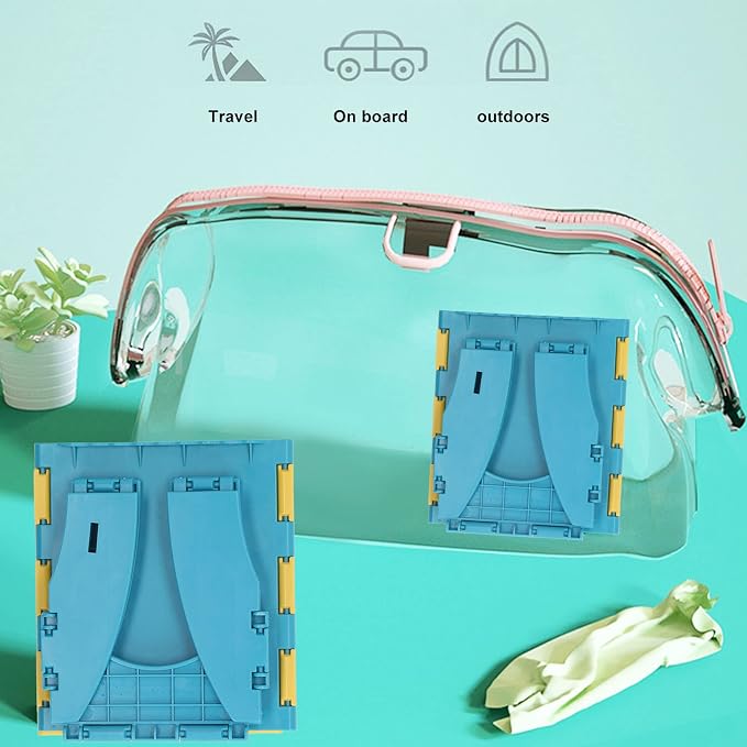 RiToEasysports Travel Potty,Portable and Foldable Toilet for Kids Boys Girls for Car, Camping, Outdoor, Indoor (Blue Yellow)