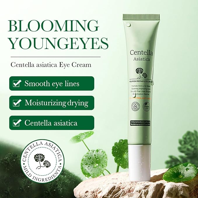 Grospe Centella Asiatica Eye Cream,Moisturizes and Tightens the Skin Around the Eyes,Reduces Dry Lines and Fine Lines,Improves Dark Circles Under the Eyes,Lightweight Refreshing,Non Greasy
