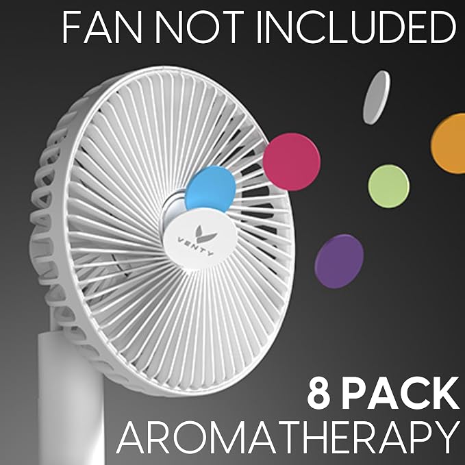 Venty Sage Scent Pack – 8 Aromatherapy Reflls for The Venty Clip Fan | Soothing Fragrances for a Relaxing Atmosphere