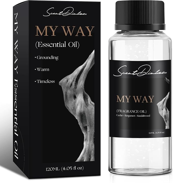 My Way Diffuser Oil - Hotel Diffuser Oil Inspired by Luxury 5-Star Hotel - Woody Notes - Comforting Cedar, Cypress, Lemon - Fragrance Oil Fits Any Diffuser, 120mL