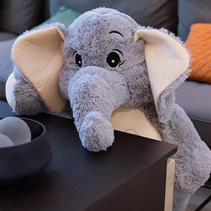Elephant Stuffed Animal Big 15'',Small Stuffed Elephant Plush Toy,Soft Huggable Elephant Plush Cute Elephant Plush Toy for Girls Boys Kids Babies,Gifts for Birthday Mother's Day Christmas