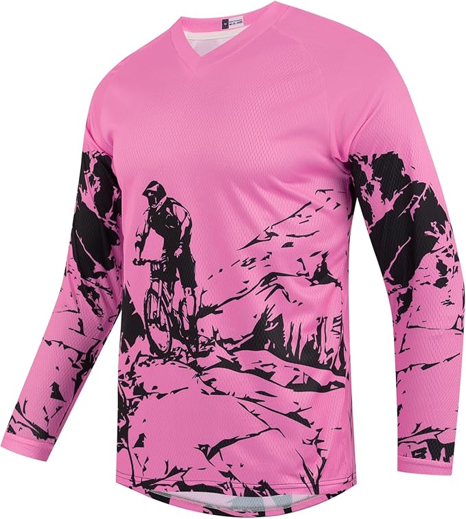 Youth Dirt Bike Jersey Kids Motocross Shirts for Boys Off Roading Long Sleeve Cycling Jerseys Childs Mountain Bicycle Shirt